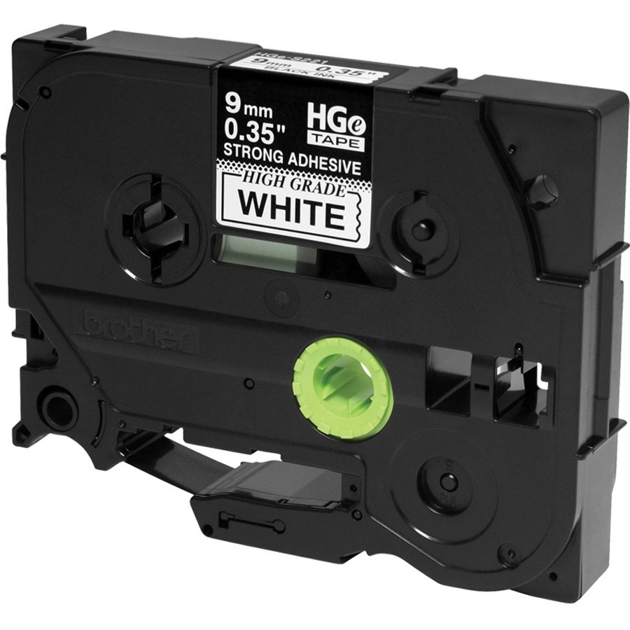 Brother HGES2215PK Black on White Extra-Strength Adhesive Label Tape
