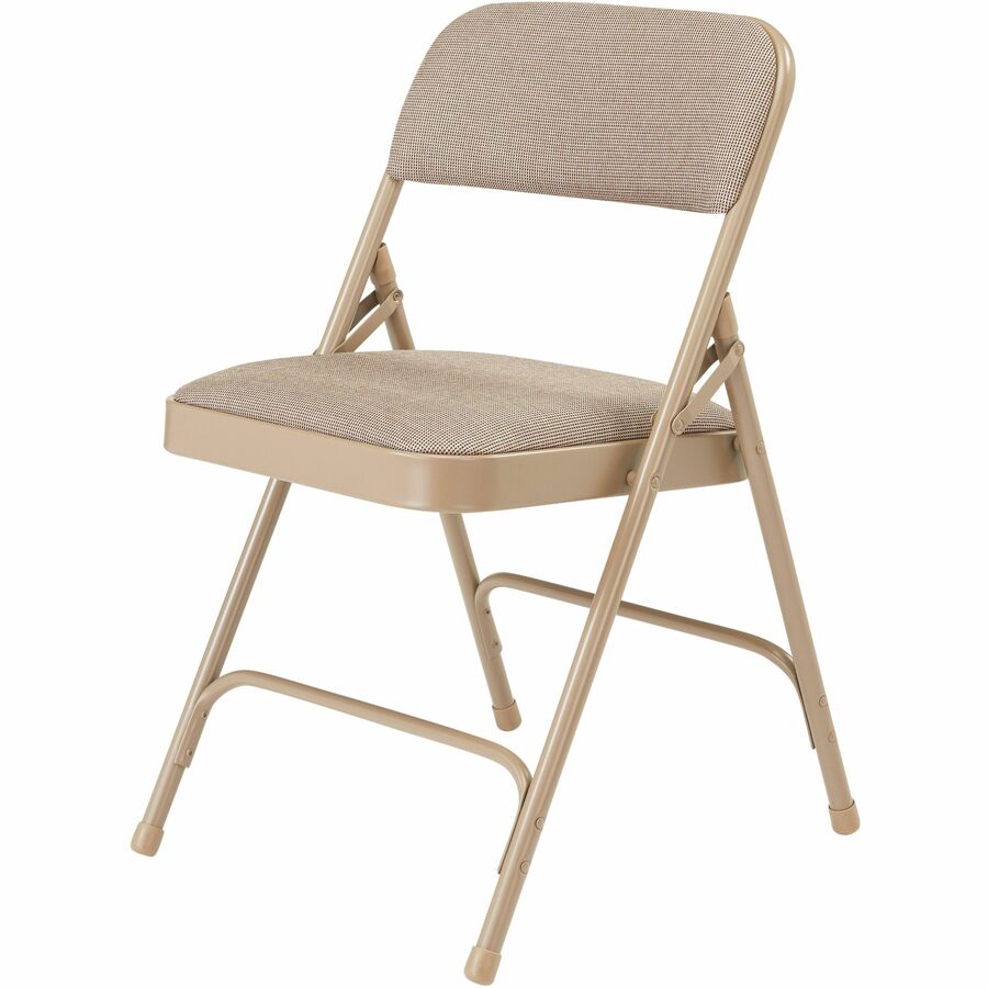 National Public Seating 2200 Series Folding Chair - Café Beige Seat Color - Fabric, High Density Foam (HDF) Seat Material - Café Beige Back Color - High Density Foam (HDF) Back Material - Beige Frame Color - Tubular Steel, Metal Frame Materi