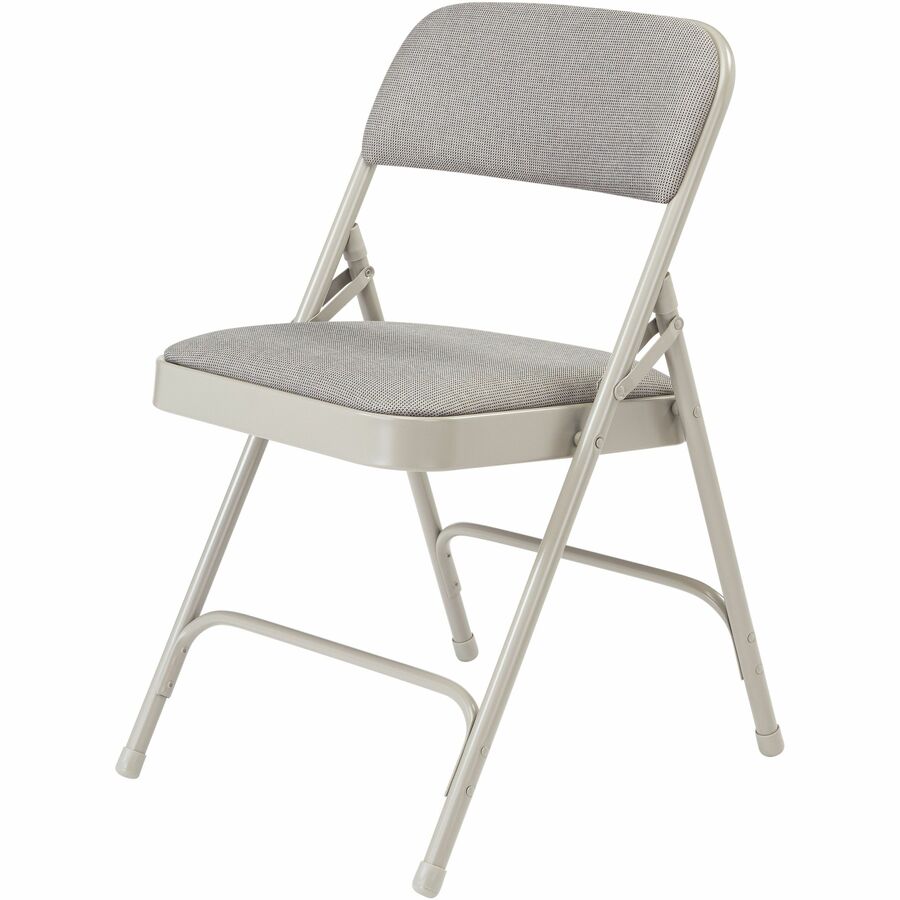 National Public Seating 2200 Series Folding Chair - Graystone Seat Color - Fabric, High Density Foam (HDF) Seat Material - Gray Stone Back Color - High Density Foam (HDF) Back Material - Gray Frame Color - Tubular Steel, Metal Frame Material - Gray Stone 