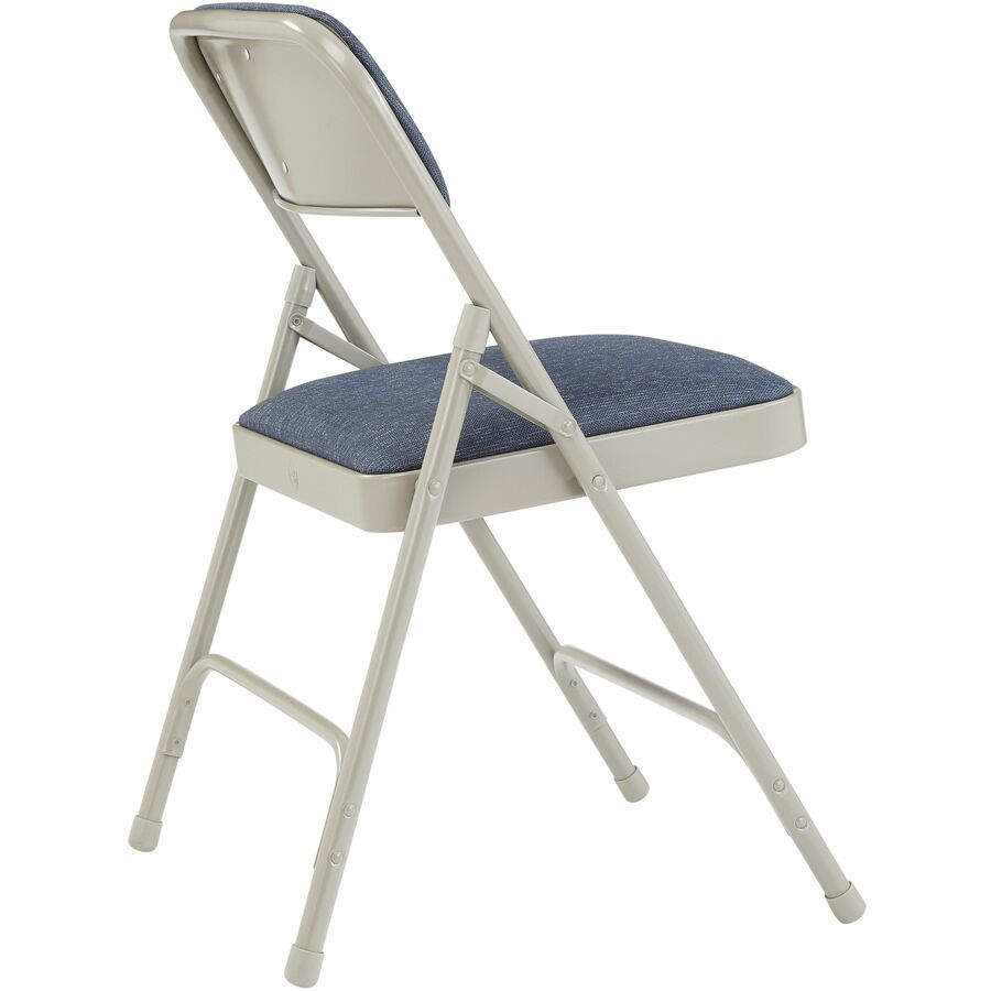 National Public Seating 2200 Series Folding Chair - Imperial Blue Seat Color - Foam, Fabric Seat Material - Imperial Blue Back Color - Fabric Back Material - Gray Frame Color - Metal, Powder Coated Steel Frame Material - Imperial Blue - Fabric, Polypropyl