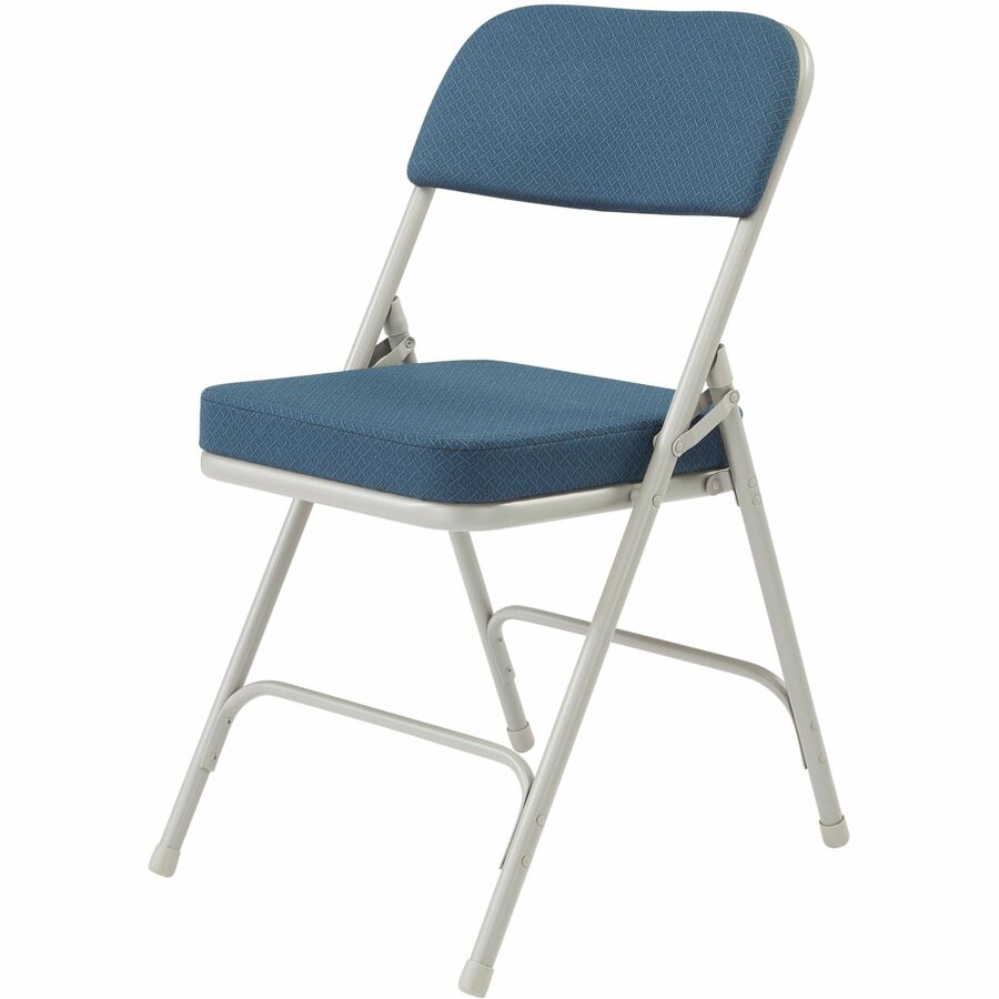 National Public Seating 3200 Series Folding Chairs - Regal Blue Seat Color - Fabric, Foam Seat Material - Regal Blue Back Color - Fabric, Foam Back Material - Gray Frame Color - Tubular Steel Frame Material - Regal Blue - Fabric, Vinyl, Polypropylene - 2 
