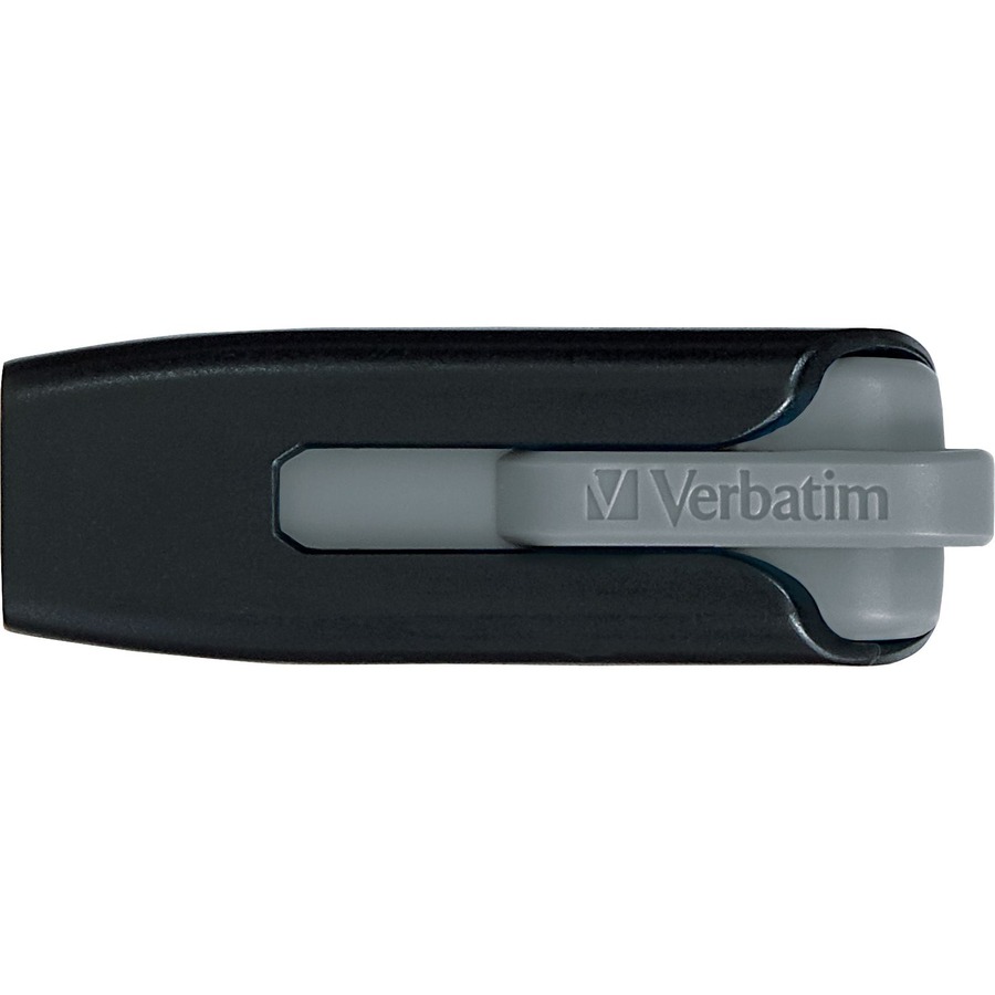 Verbatim 32GB Store 'n' Go V3 USB 3.0 Flash Drive - Gray - 32 GB - USB 3.0 - Gray, Black - Lifetime Warranty - 1 Each - USB Drives - VER49173