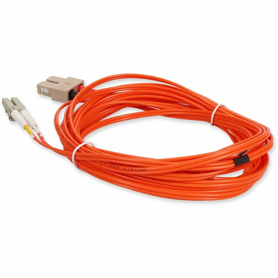 AddOn 3m SC to LC Orange OM1 Duplex OFNR (Riser-Rated) MMF Fiber Patch Cable
