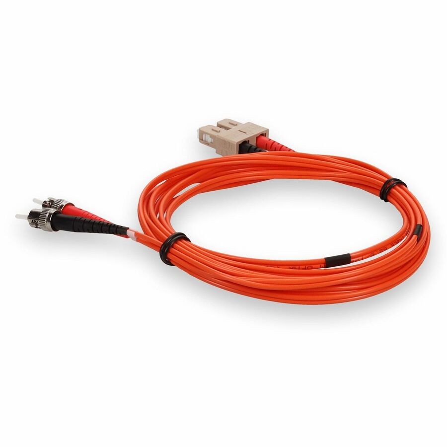 AddOn 3m ST to SC Orange OM1 Duplex OFNR (Riser-Rated) MMF Fiber Patch Cable