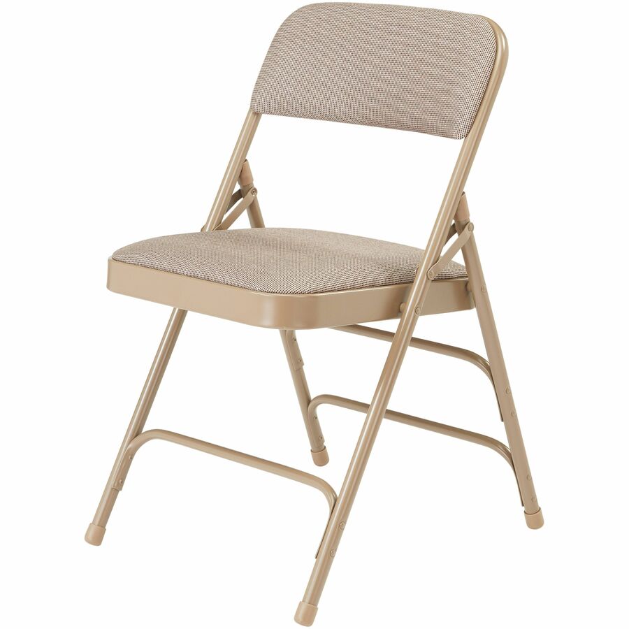 National Public Seating 2300 Series Folding Chair - Café Beige Seat Color - High Density Foam (HDF), Fabric Seat Material - Café Beige Back Color - High Density Foam (HDF) Back Material - Beige Frame Color - Tubular Steel Frame Material - Ca