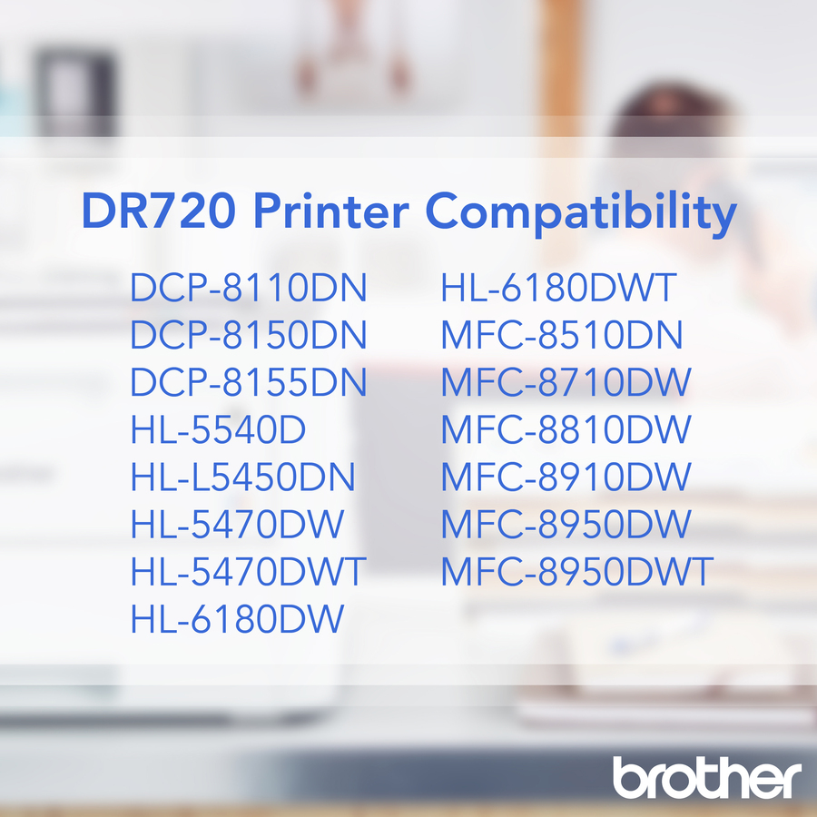 Brother DR72 Laser Printer Drum - Laser Print Technology - 30000 - 1 Each - Laser Printer Drums - BRTDR720