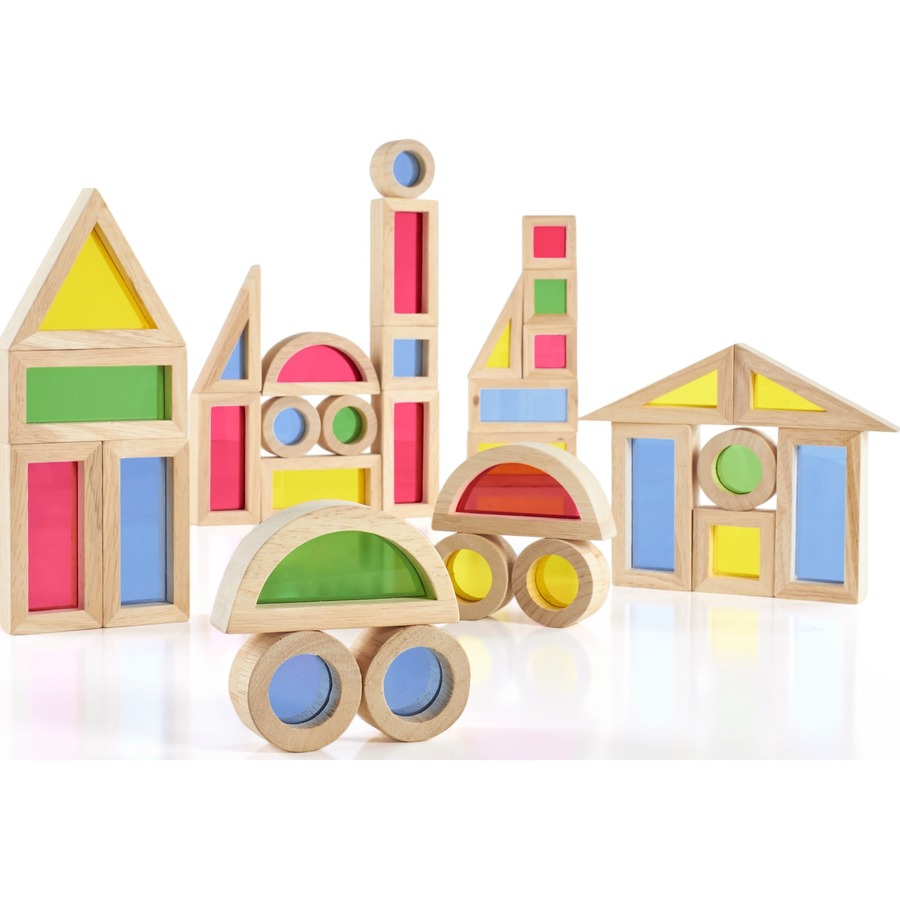 Junior Rainbow Blocks - 40 / Set - Blocks & Construction - GUC3083