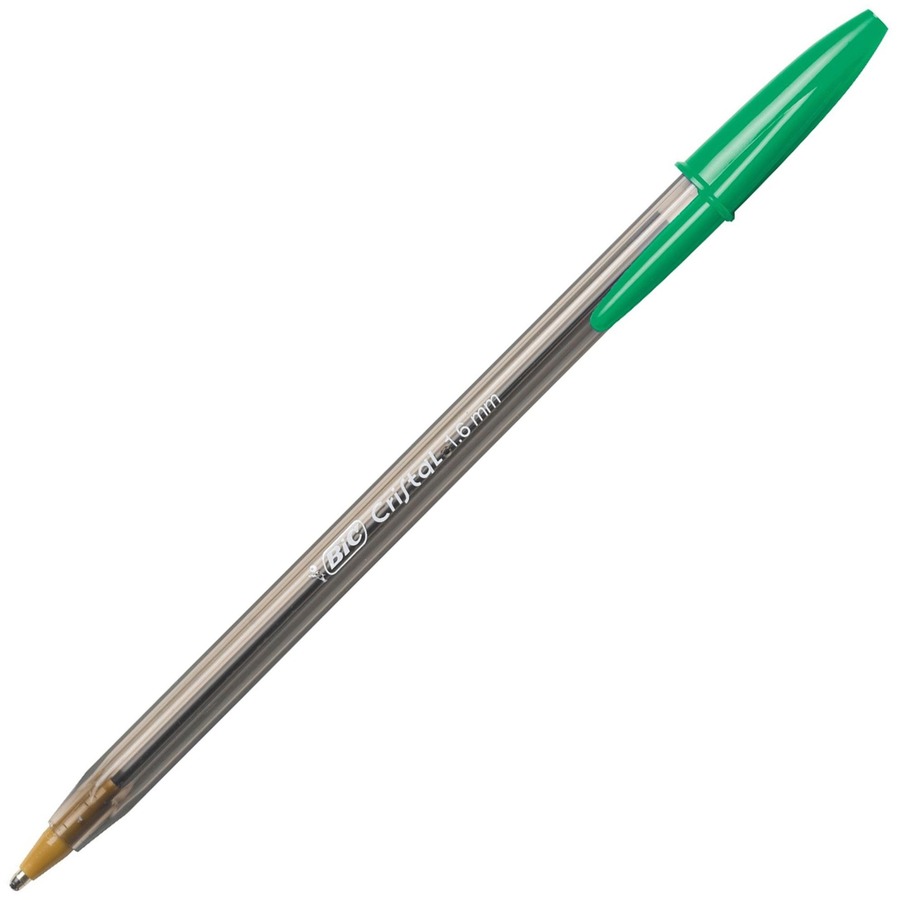 BIC Cristal Ballpoint Pen - Bold Pen Point - 1.6 mm Pen Point Size - Assorted - Translucent Barrel - 24 Pack