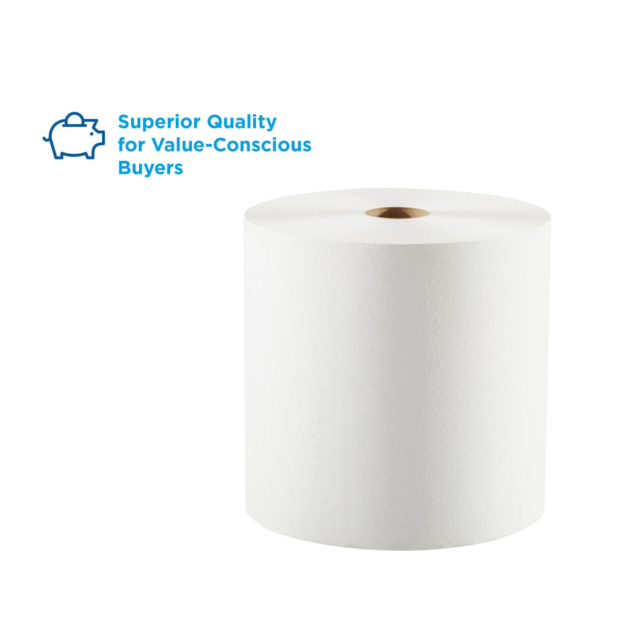 Pacific Blue Select Recycled Paper Towel Roll - 7.88" x 1000 ft - 1000 Sheets - 1.62" Core - White - Paper - 6 / Carton