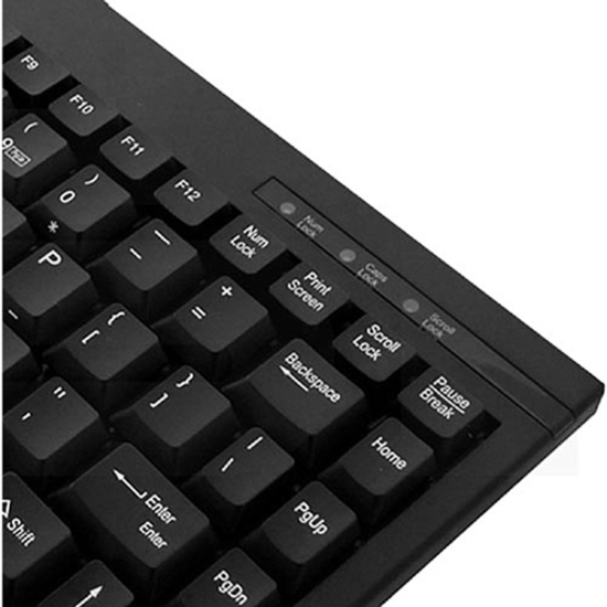 Adesso ACK-595UB Mini Keyboard - USB - QWERTY - 89 Keys - Black