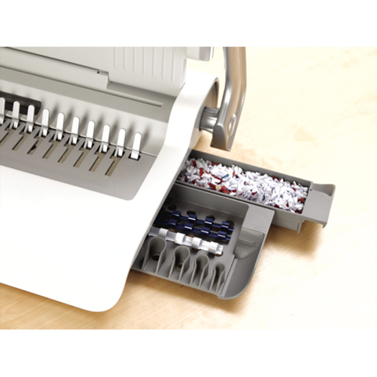 Fellowes Star™+ 150 Manual Comb Binding Machine - CombBind - 150 Sheet(s) Bind - 15 Punch - 3.1" x 17.7" x 9.8" - White, Black