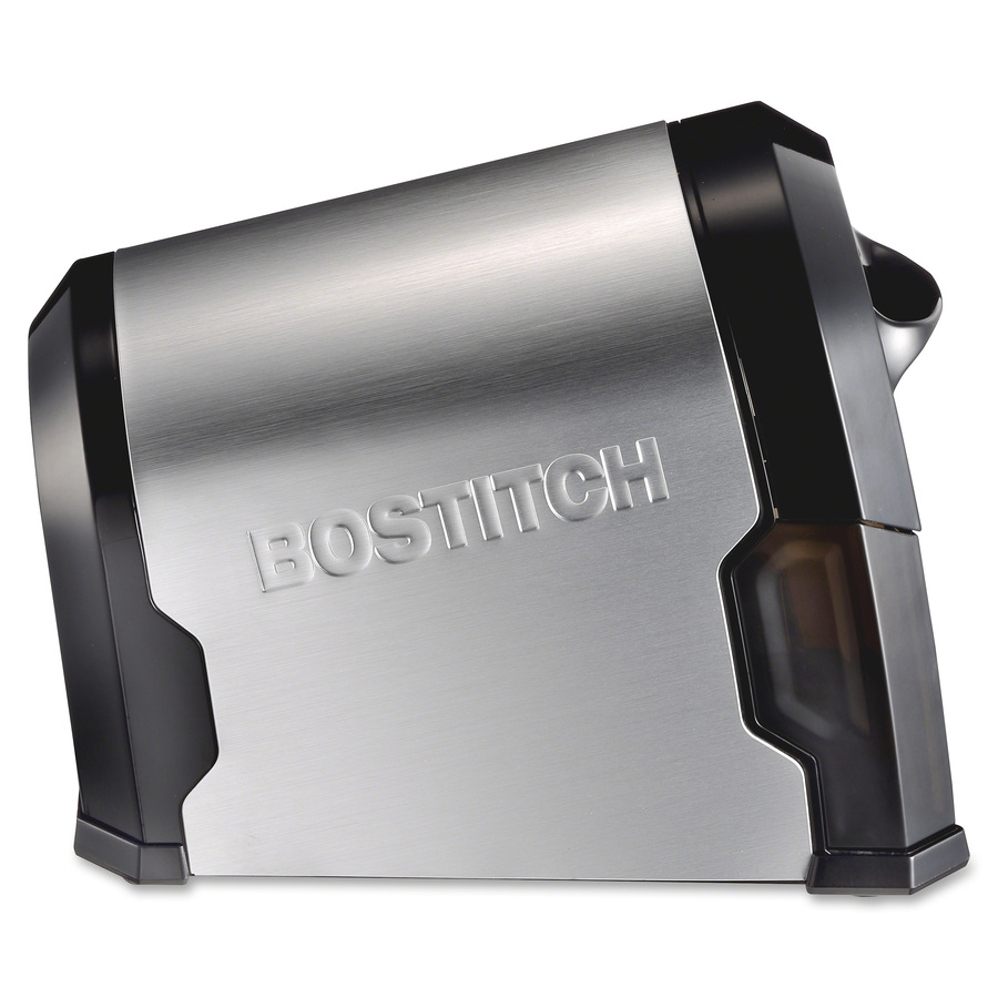 Bostitch QuietSharp Glow Commercial Sharpener - Desktop - Metal - Silver, Black - 1 Each - Electric Pencil Sharpeners - BOSEPS14HC