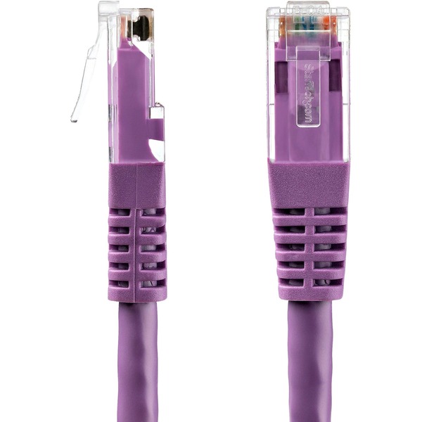 StarTech Cat6 Molded RJ45 UTP Gigabit Cat6 Patch Cable (purple) - 10ft.(C6PATCH10PL)