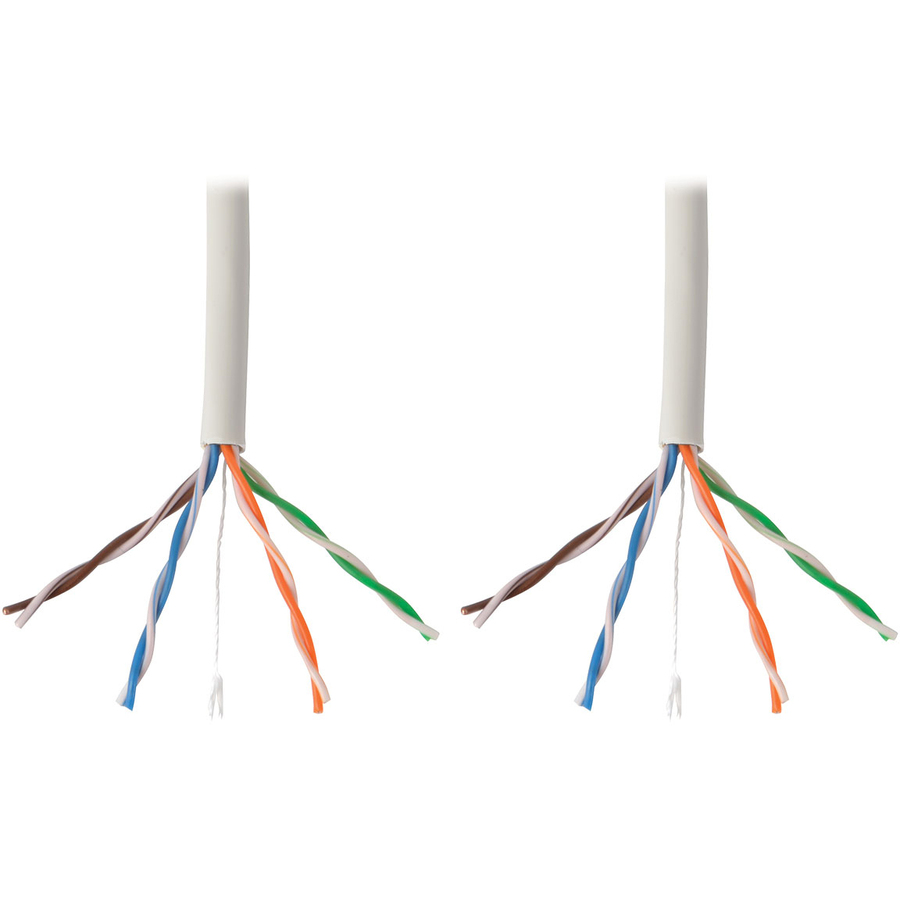 Tripp Lite by Eaton Cat5e 350 MHz Solid Core (UTP) PVC Bulk Ethernet Cable - White 1000 ft. (304.8 m) TAA