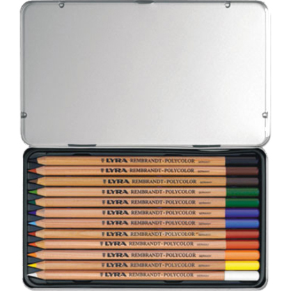 Lyra Rembrandt Polycolor Coloured Pencils - 12 Assorted Colours - Colored Pencils - DIX2001120