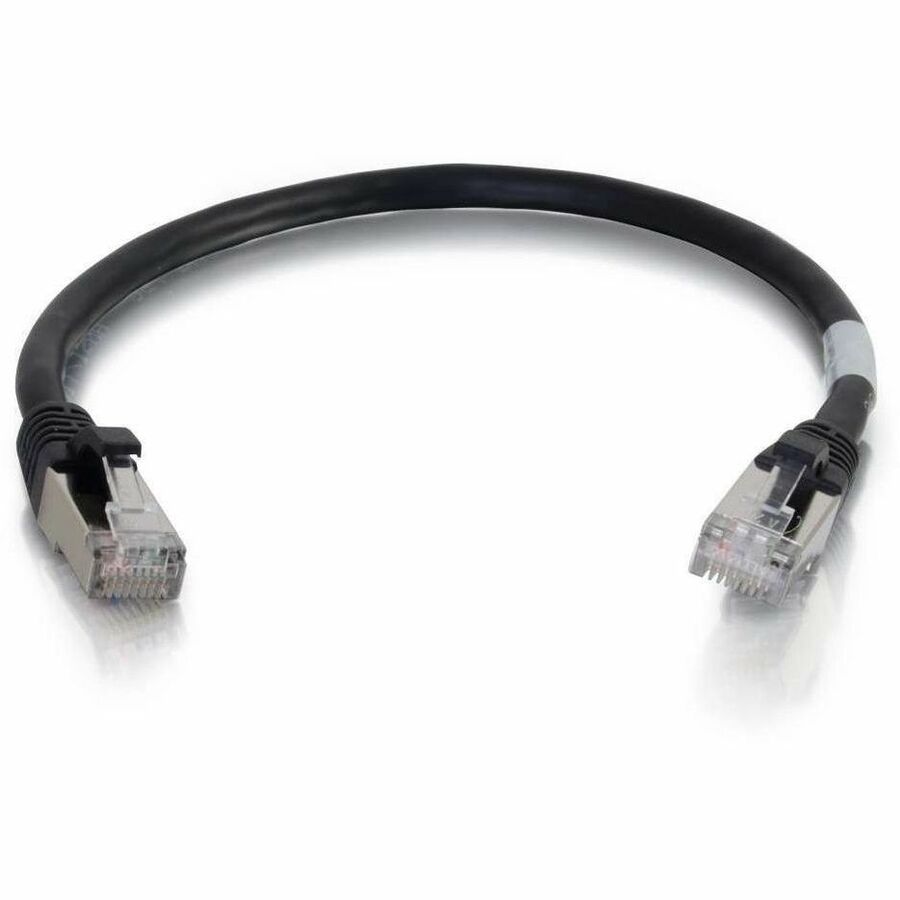 Black 10 ft Legrand C2G Cat6a shielded snagless patch cable with gold RJ-45 connectors — alternate view 2