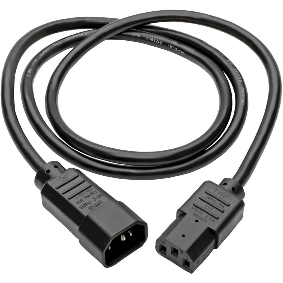 Tripp Lite by Eaton PDU Power Cord C13 to C14 - 10A 250V 18 AWG 3 ft. (0.91 m) Black