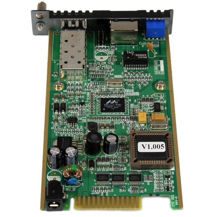 StarTech Gigabit Ethernet Fiber Media Converter Card Module with Open SFP Slot, TAA