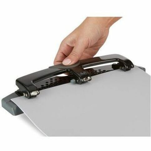 Swingline 3 Hole Punch, Desktop Hole Puncher 3 Ring, SmartTouch Metal Paper  Punch, Home Office Supplies, Portable Desk Accessories, 45 Sheet Punch  Capacity, Low Force, Black/Gray (74136) 