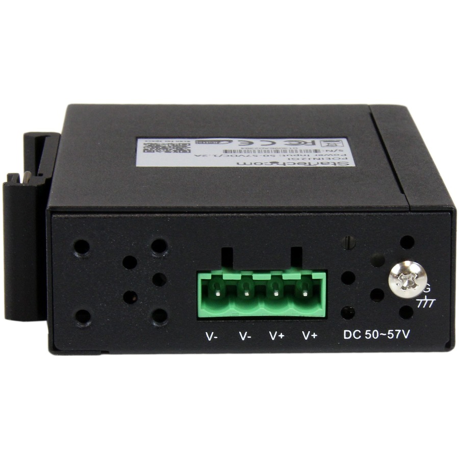 StarTech.com Industrial 2 Port Gigabit PoE+ Power over Ethernet Injector 48V / 30W - Wall-Mountable