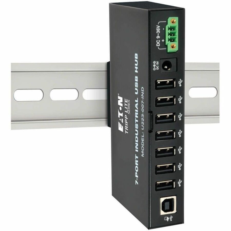 Tripp Lite by Eaton 7-Port Industrial-Grade USB 2.0 Hub - 15 kV ESD Immunity Metal Housing Mountable