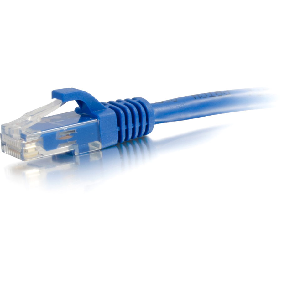 Blue 0.5 ft CAT6A snagless UTP Ethernet patch cable — alternate view 2