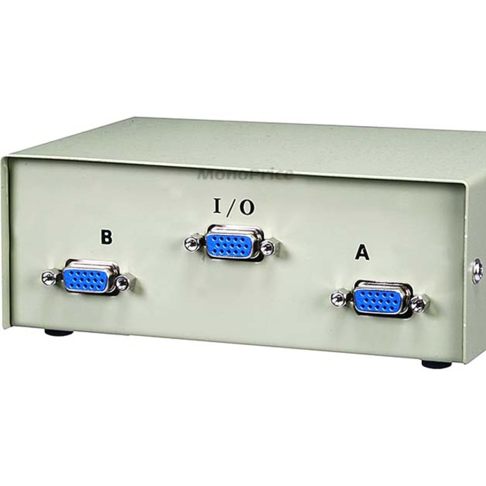 Monoprice 2-Port VGA Monitor Switch Box - 2 x 1 - Display, Computer1 x VGA Out