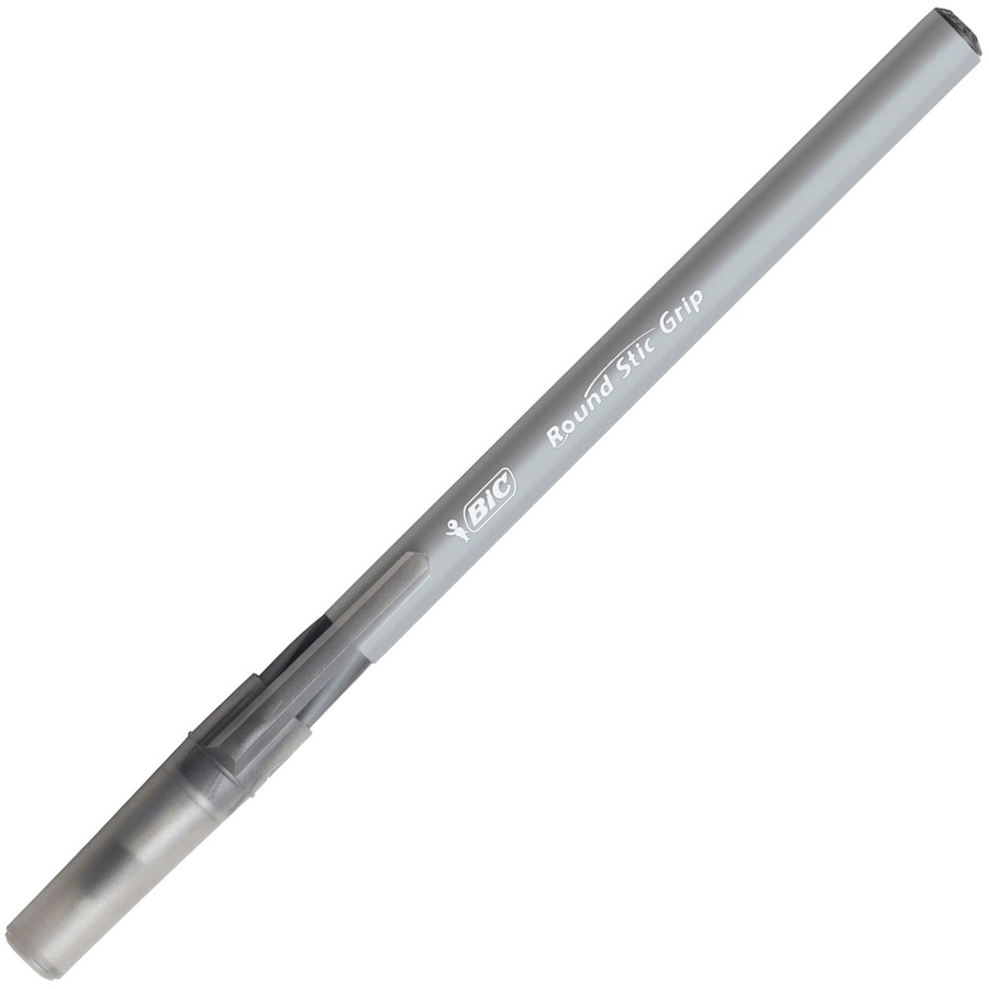 BIC GSMG361-AST Ultra Round Stic Grip Ballpoint Stick Pen - Black/Blue - 36-pack