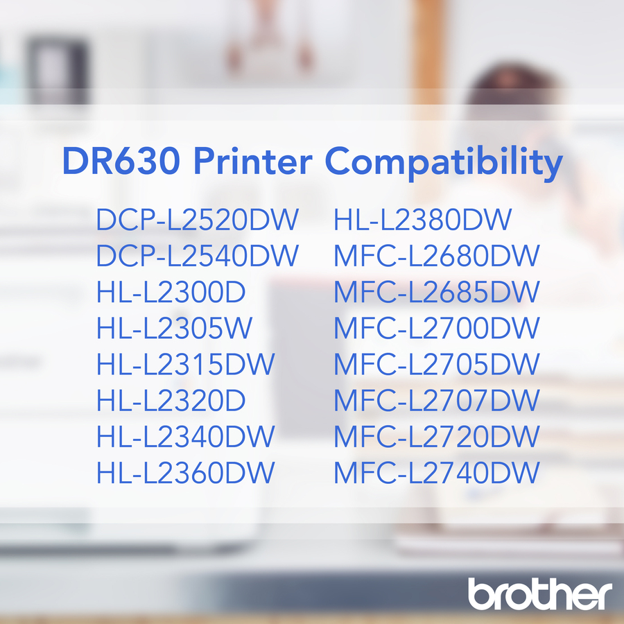 Brother DR630 Drum Unit - Laser Print Technology - 1 Each - Laser Printer Drums - BRTDR630