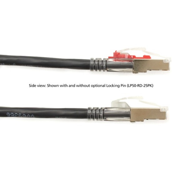 Black Box CAT6A 650-MHz Locking Snagless Patch Cable