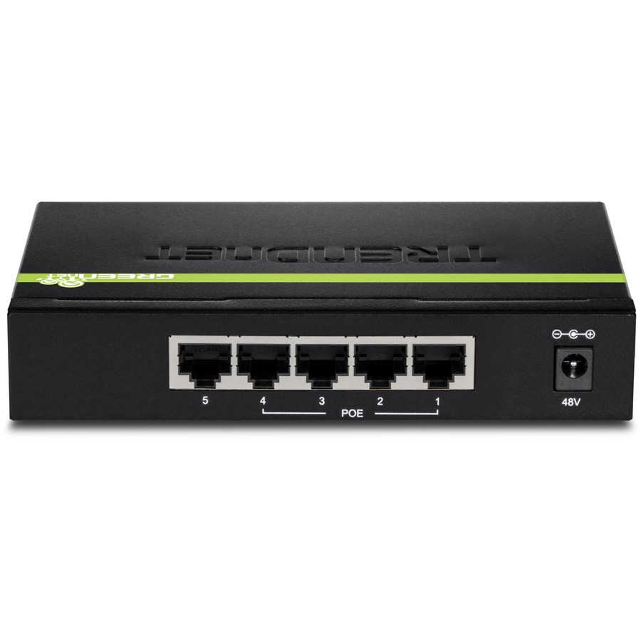 TRENDnet 5-Port Gigabit PoE+ Switch, 31 W PoE Budget, 10 Gbps Switching Capacity, Data & Power Through Ethernet To PoE Access Points And IP Cameras, Full & Half Duplex, Black, TPE-TG50g