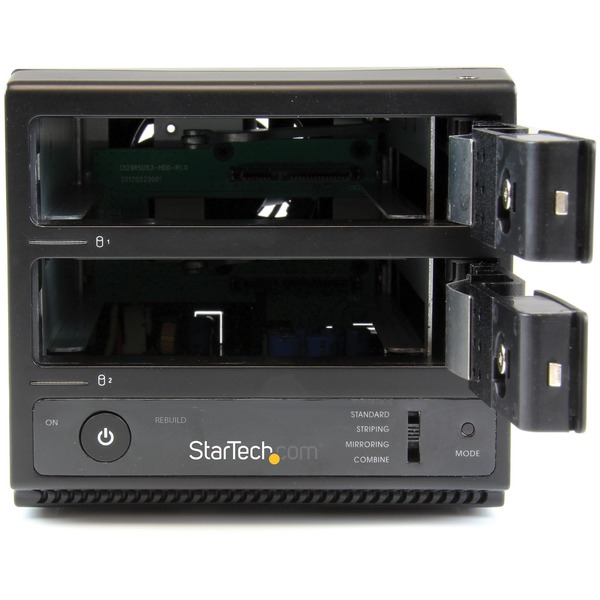 StarTech 2 Bay USB 3.0 / eSATA Dual-Bay Trayless 3.5" SATA III Hard Drive Enclosure with UASP