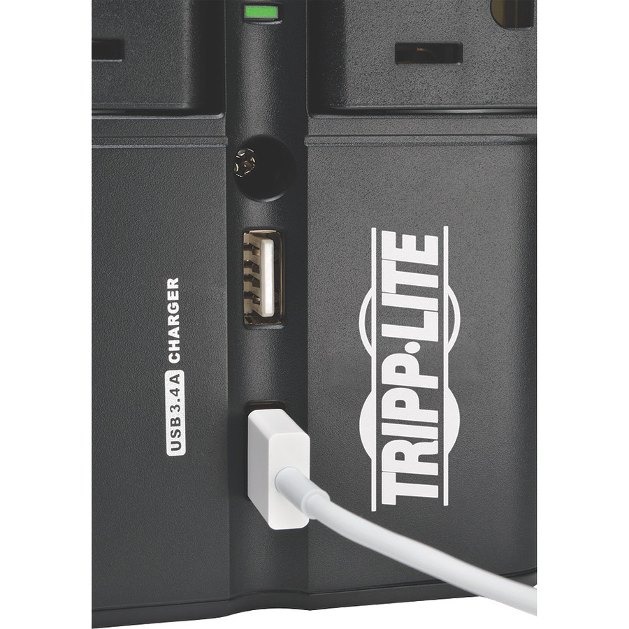 Tripp Lite by Eaton Protect It! Surge Protector with 4 Rotatable Outlets, Direct Plug-In, 1080 Joules, 3.4A USB Charger