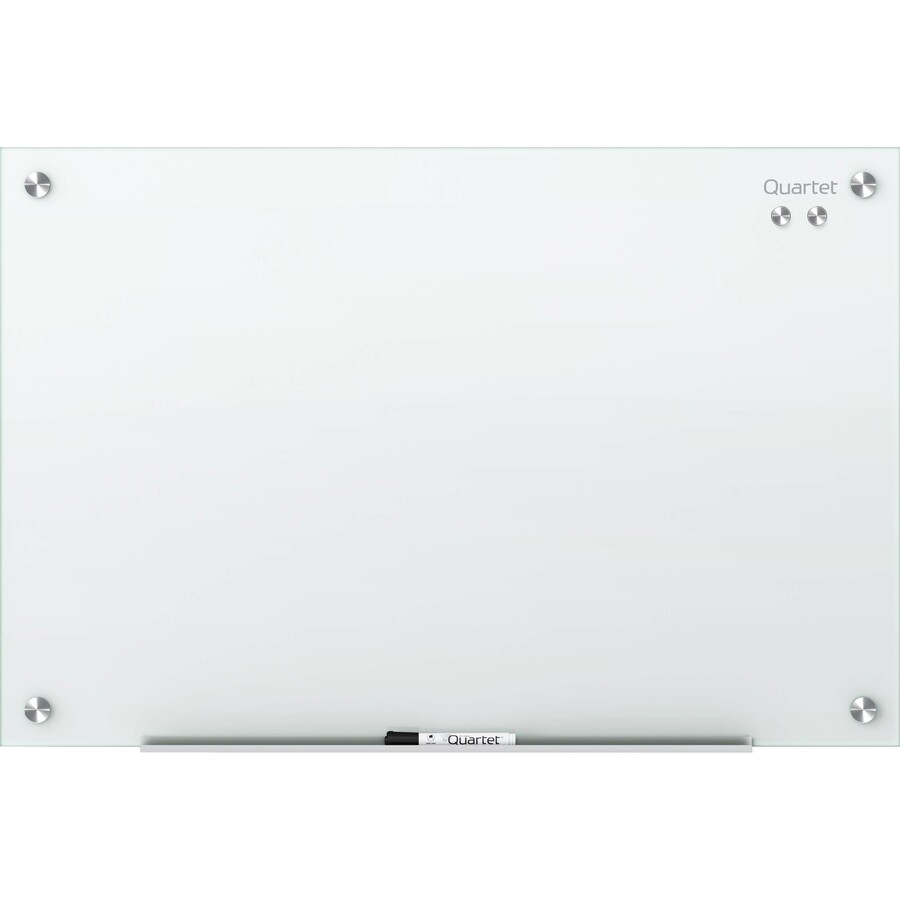 Quartet InvisaMount 7' x 4' White Magnetic Glass Whiteboard