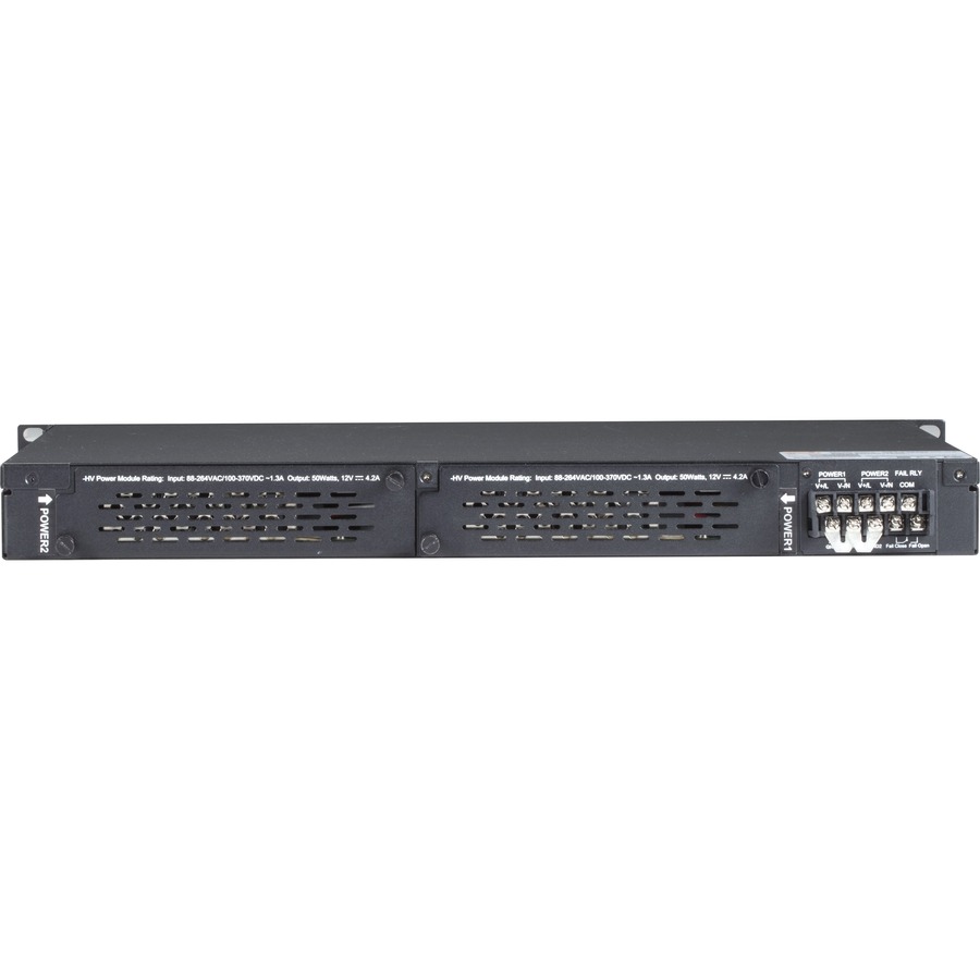 Black Box LE2700 Series Gigabit Ethernet (1000-Mbps) Extreme Temperature Managed Switch Chassis - 4-Slot, 100-240VAC
