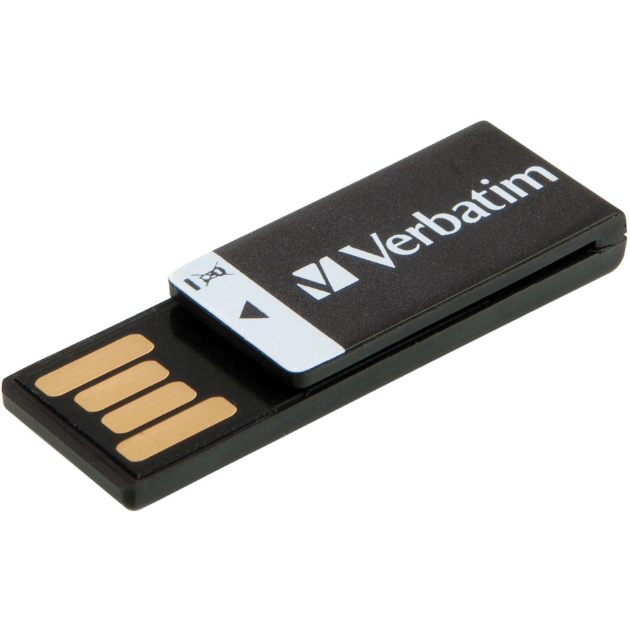 Verbatim 8GB Clip-It USB Flash Drive - 3pk - Black, White, Red - 8 GB - Red, Black, White - 3 Pack"