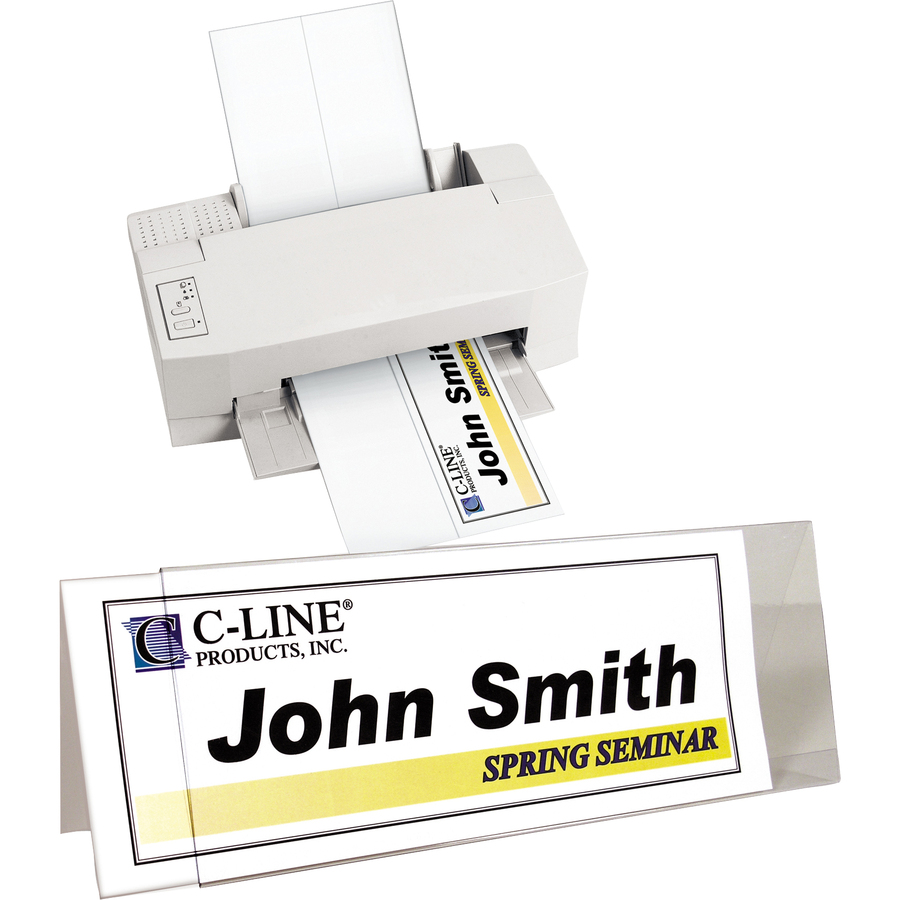 C-Line Laser, Inkjet Tent Card - White - Letter - 8 1/2" x 11" - 160 / Box - Tent & Placement Cards - CLI87527