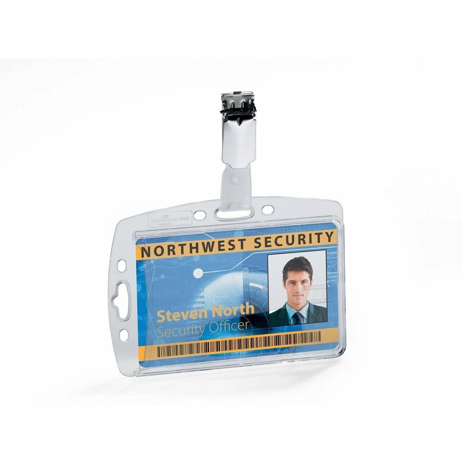 DURABLE Rotating Strap Clip ID Card Holder