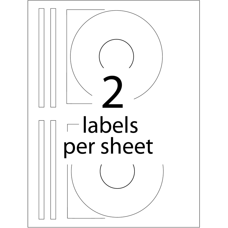 Avery® Clear CD/DVD Inkjet Matte Labels - Matte White - 300 Total Label(s) - 100 / Pack