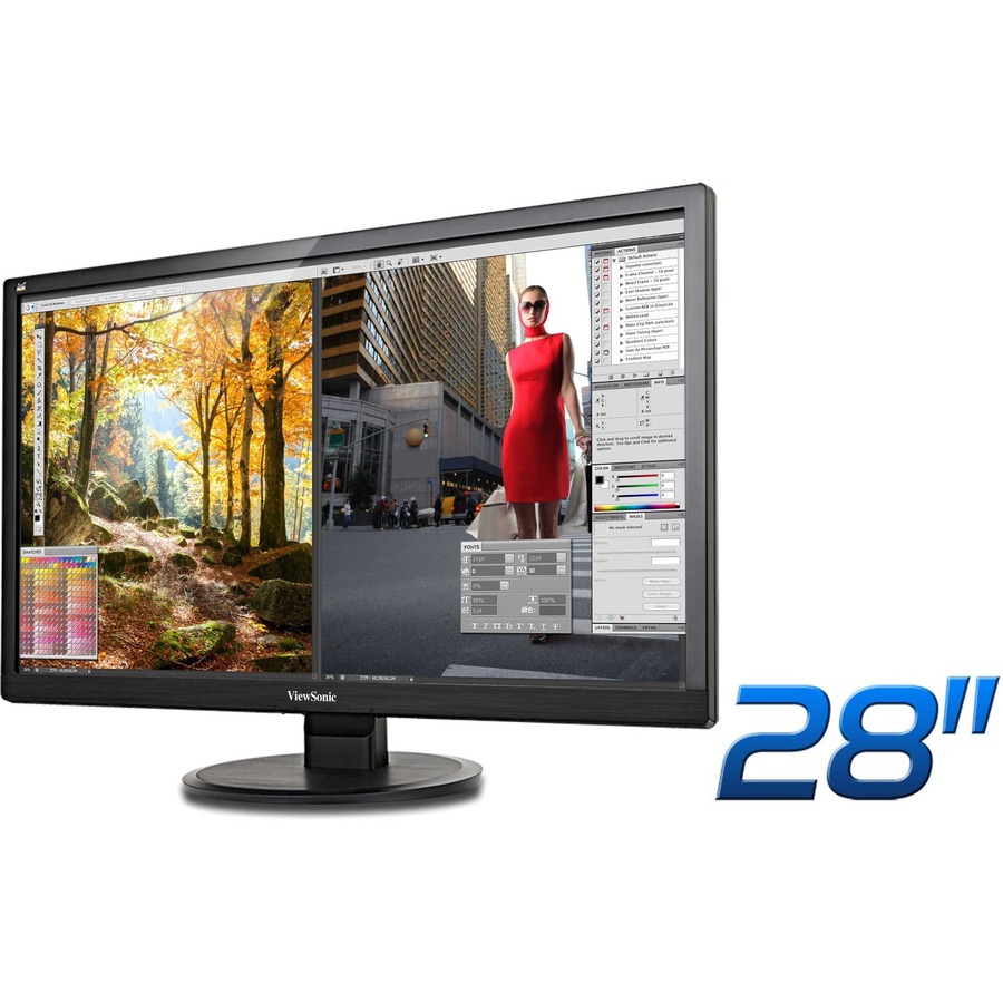 ViewSonic VA2855SMH 28 Inch 1080p LED Monitor with Enhanced Viewing Comfort HDMI and VGA Inputs