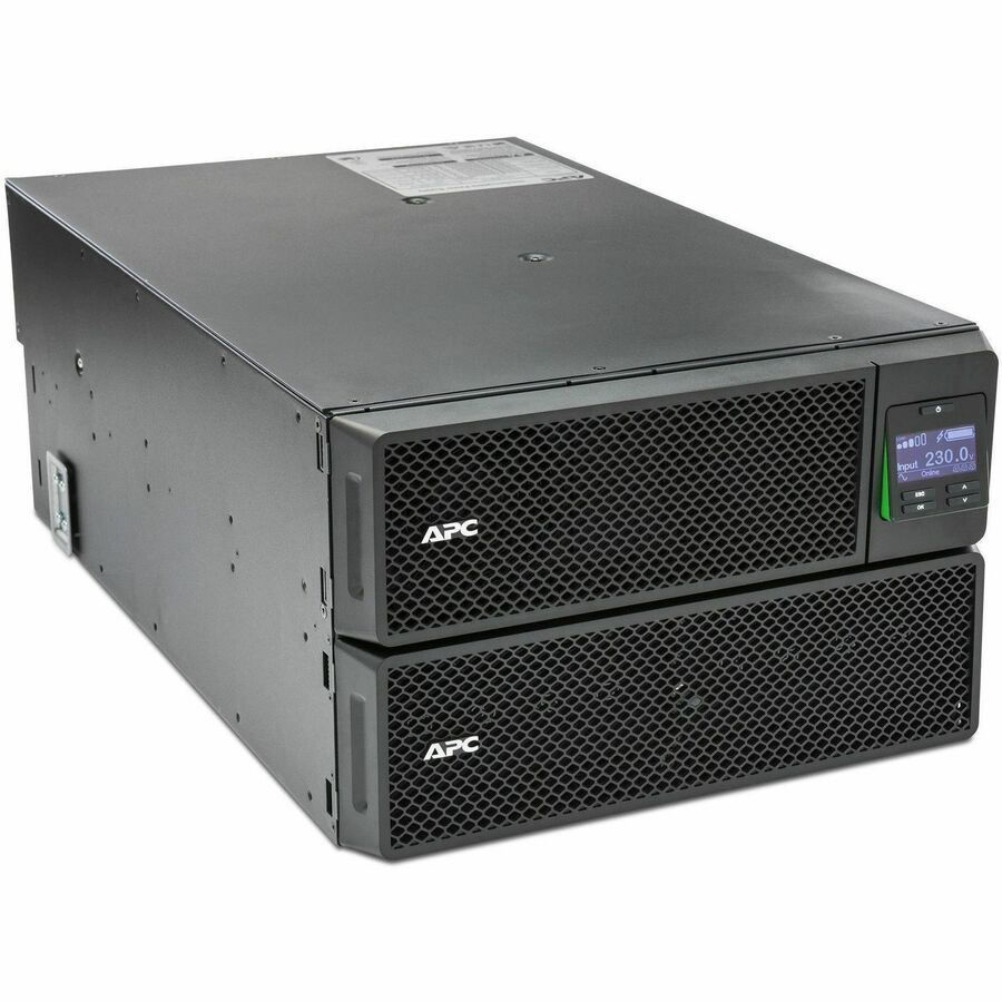 APC Smart-UPS On-Line, 8kVA/8kW, Rackmount 6U, 208V, 6x C13+4x C19 IEC outlets, Network Card+SmartSlot, Extended runtime, W/ rail kit