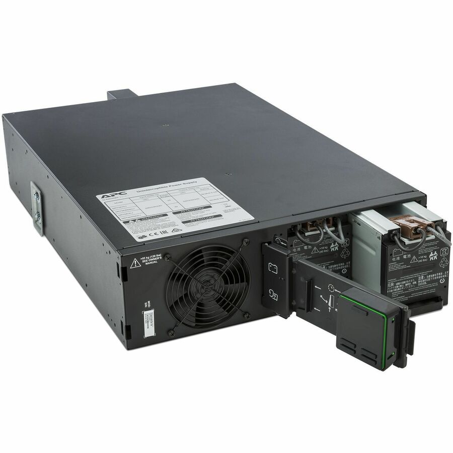 APC Smart-UPS On-Line, 5kVA, Rackmount 3U, 208V, 4x C13+4x C19 IEC outlets, Network Card+SmartSlot, Extended runtime, W/ rail kit