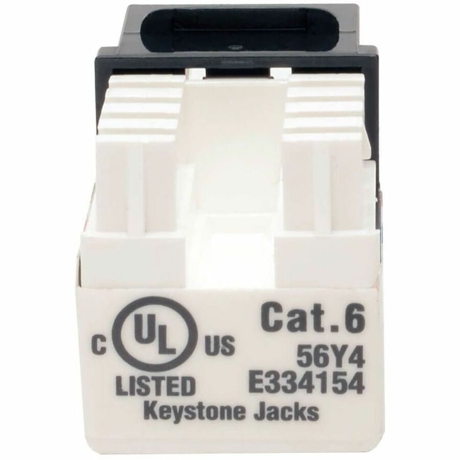 Tripp Lite by Eaton Cat6/Cat5e 110 Style Punch Down Keystone Jack - Black 10-Pack TAA