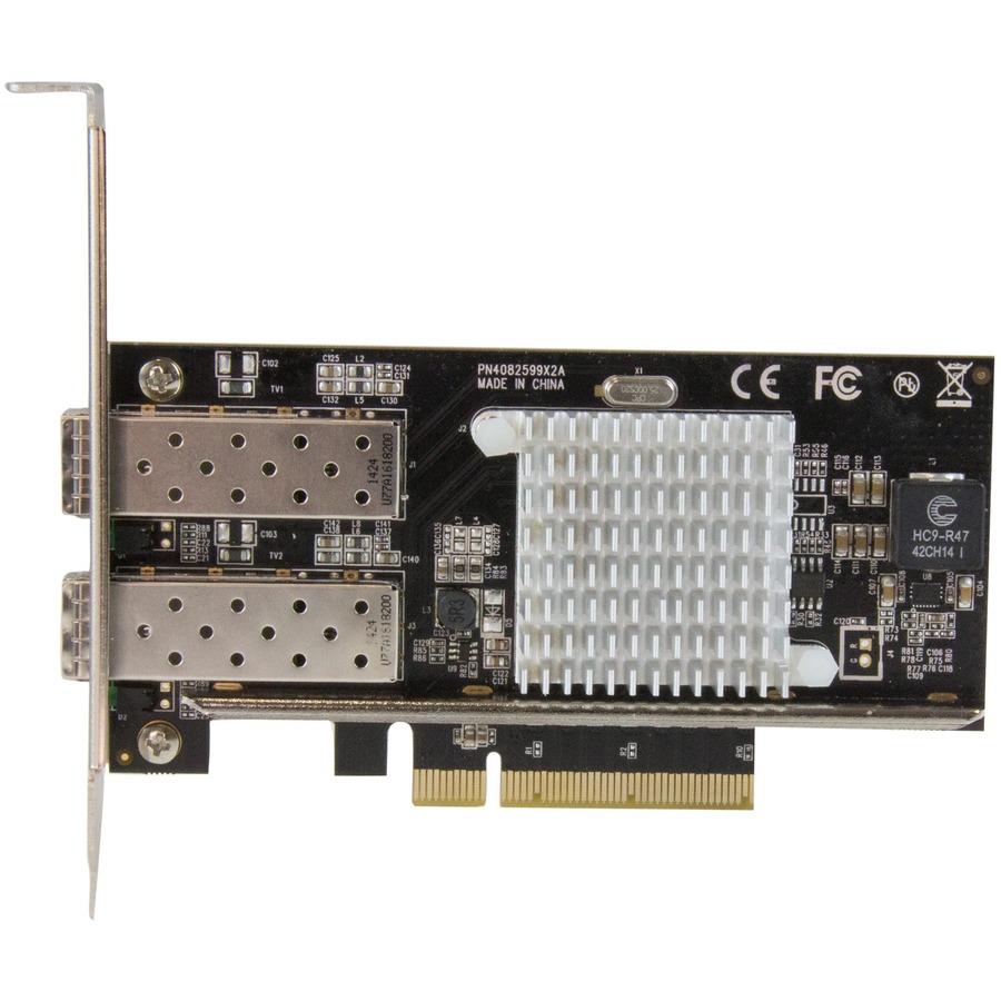 StarTech.com 10G Network Card - 2x 10G Open SFP+ Multimode LC Fiber Connector - Intel 82599 Chip - Gigabit Ethernet Card