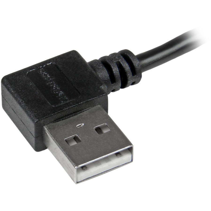 StarTech 1m 3 ft Micro-USB Cable with Right-Angled Connectors - M/M - USB A to Micro B Cable