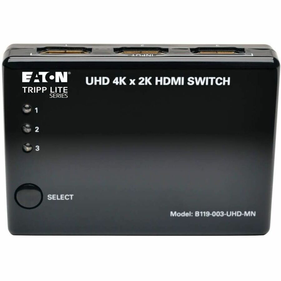 Tripp Lite by Eaton 3-Port HDMI Mini Switch with Remote Control - 4K (HDMI F/3xF) 3D HDCP 1.4 EDID