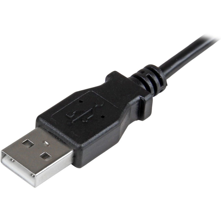 StarTech 1m 3 ft Right Angle Micro-USB Charge-and-Sync Cable M/M - USB 2.0 A to Micro-USB - 30/24 AWG