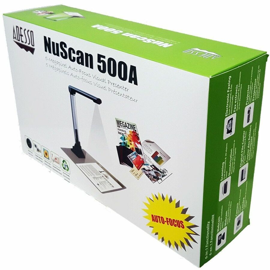 Adesso NuScan 500A - 5-Megapixel Auto-Focus Visual Presenter (A4 Size) - 5 Megapixel CMOS