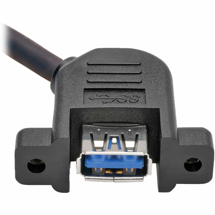 Eaton Tripp Lite Series USB 3.0 SuperSpeed Panel-Mount Type-A Extension Cable (M/F), 1 ft. (0.31 m)
