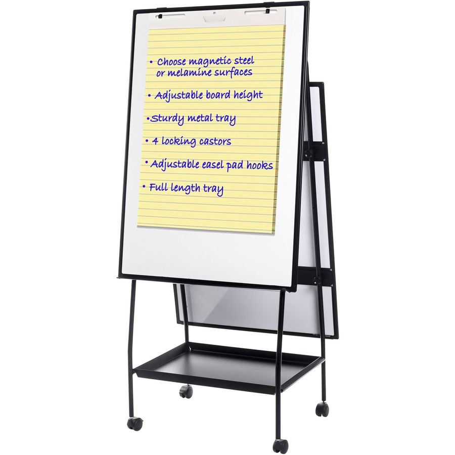 Bi-office Creation Station - Black Frame - Magnetic - Assembly Required - 1 Each
